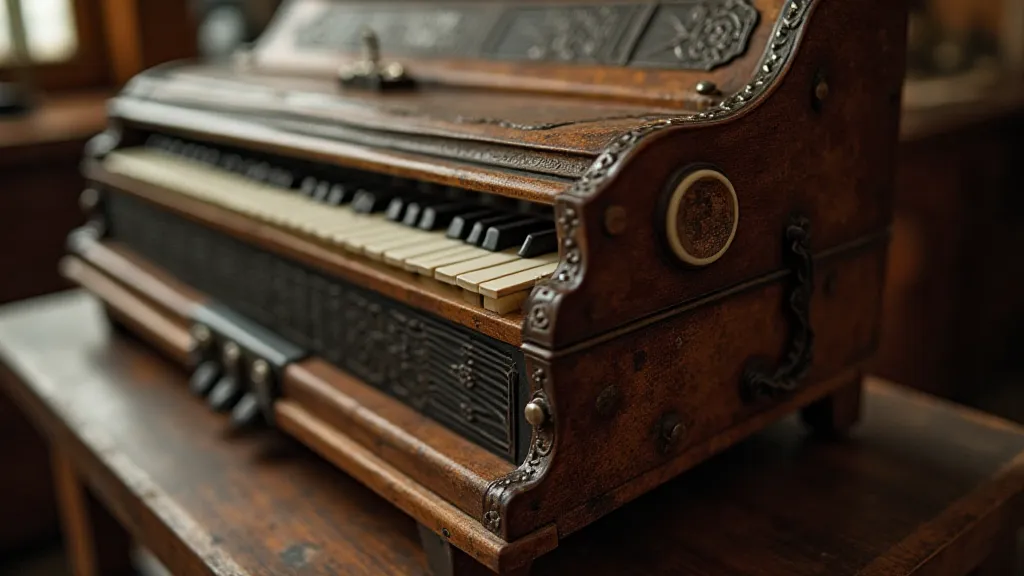 Restored antique accordion.
