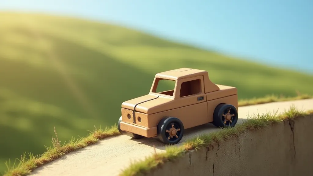 Finished soap box car on a hill