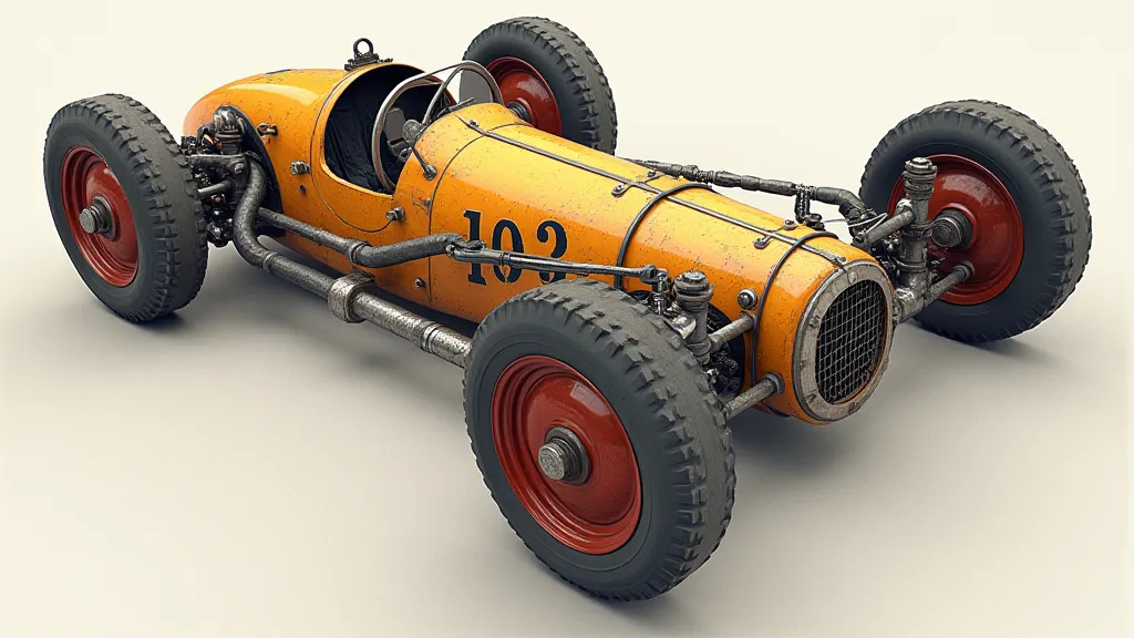 Detailed soap box car steering linkage