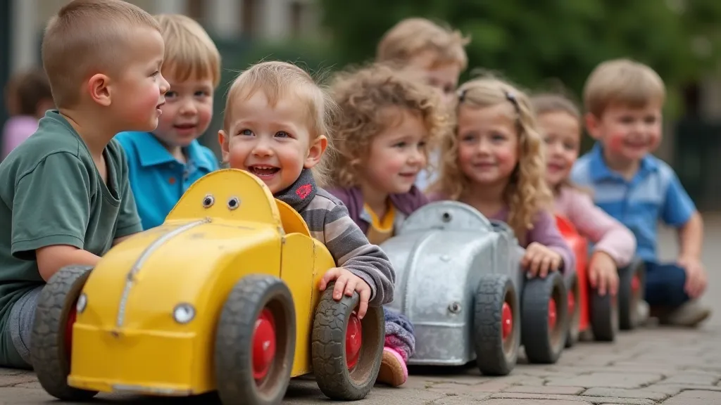 Children with Soap Box Cars